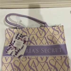 NWT LIMITED EDITION Victoria's Secret Purple and Beige Tote